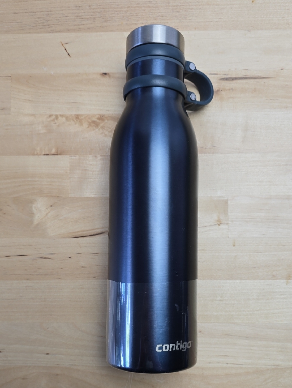 Contigo Matterhorn Metallic Gun Metal Gray Insulated Bottle with Silver Cap 20oz